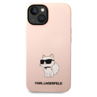 Karl Lagerfeld Liquid Silicone Choupette NFT kryt iPhone 14 Plus ružový