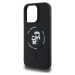 Karl Lagerfeld Liquid Silicone Karl a Choupette MagSafe kryt iPhone 16 Pro čierny