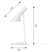 Louis Poulsen AJ Mini stolová lampa, biela