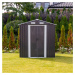 NABBI Toolster plechový záhradný domček 125x195x197 cm sivá