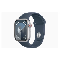 Apple Watch S9 Cell/41mm/Silver/Šport Band/Storm Blue/-M/L
