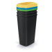 Súprava odpadkových košov COMPACTO 3x45 L čierna