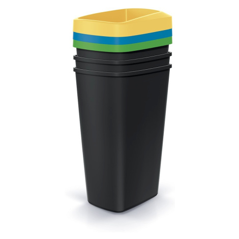 Súprava odpadkových košov COMPACTO 3x45 L čierna Prosperplast