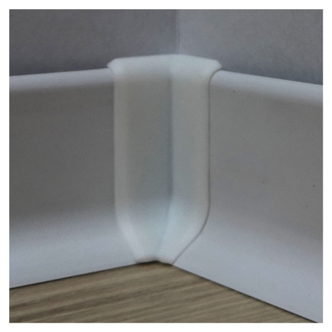 Roh k soklu vnútorný PVC biela, výška 40 mm, SKPVCVNIR4BI Profil-EU