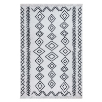 Bielo-čierny bavlnený koberec Oyo home Duo, 160 x 230 cm