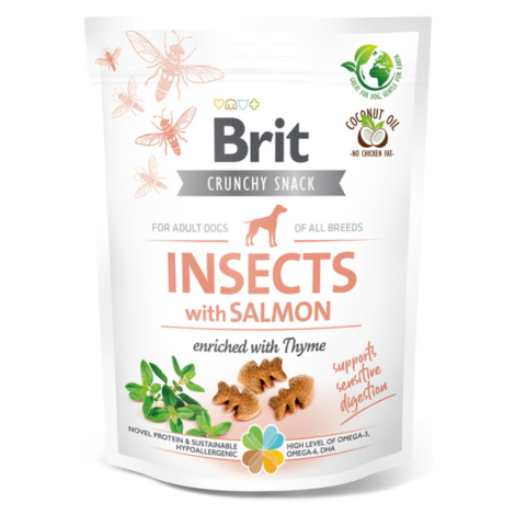 BRIT Care Crunchy Snack Insects with Salmon maškrty pre psov 200 g