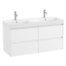 Kúpeľňová skrinka s umývadlom Roca ONA 120x64,5x46 cm biela mat ONA1202ZBM
