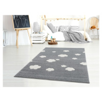 Detský koberec - Malý Mráčik farba: modrá - biela, rozmer: 160 x 230 cm