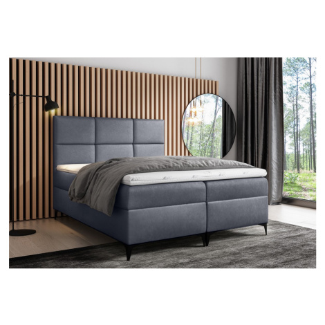 Expedo Čalúnená posteľ boxspring GRETA + topper, 200x200, fancy 90