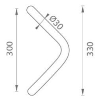 WA - MADLO M6 WA/C-DHP ks NEL - nerez lesklá O 30 300 mm