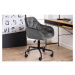 Sivá kancelárska stolička so zamatovým povrchom Actona Brooke