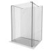 MEXEN/S - Kioto Sprchová zástena WALK-IN voľne stojaca 105 x 30 x 30 cm, transparent, grafit kar