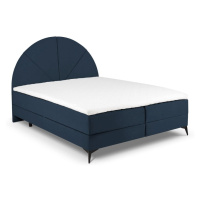Tmavomodrá boxspring posteľ s úložným priestorom 180x200 cm Sunset – Cosmopolitan Design