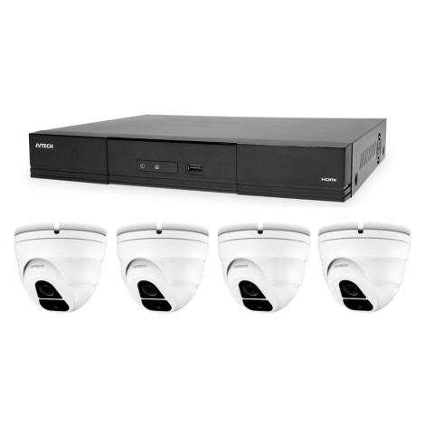 Kamerový set 1x AVTECH NVR AVH2109AX a 4x 2MPX IP Dome kamera AVTECH DGM2203SVSE + 4x Kábel UTP 