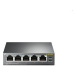 tp-link TL-SF1005P, 5 port mini Desktop Switch, 5x 10/100M RJ45 ports, 4x PoE, steel case