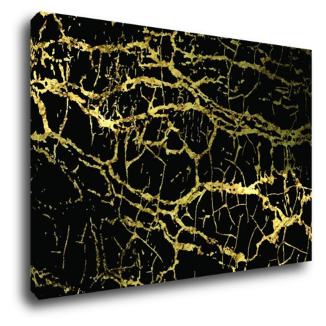 Impresi Obraz Mramor čierno-zlatý - 60 x 40 cm