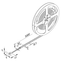 LED pásik Basic-Tape S, IP54, 2 700 K, dĺžka 500 cm