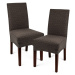 4Home Multielastický poťah na stoličku Comfort Plus hnedá, 40 - 50 cm, sada 2 ks