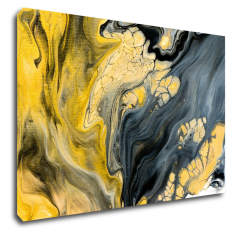 Impresi Obraz Abstraktný žlto sivý - 60 x 40 cm