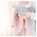 Ružová pletená detská deka z bio bavlny 80x80 cm Lil Planet – Roba