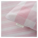 Ružové bavlnené obliečky Bianca Check And Stripe, 135 x 200 cm