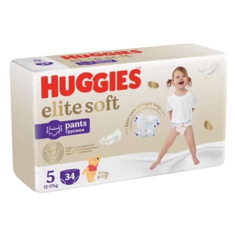 HUGGIES® Elite Soft Pants Nohavičky plienkové jednorázové 5 (12-17 kg) 34 ks