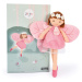 Bábika víla Diane Forest Fairies Jolijou 25 cm v ružových šatách s ružovými krídlami z jemného t