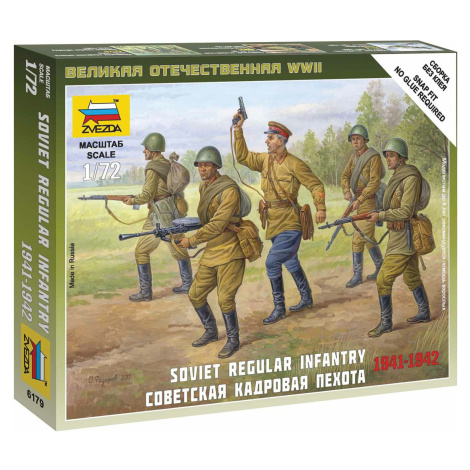 Wargames (WWII) figurky 6179 - Soviet Regular Infantry 1941-42 (1:72) Zvezda