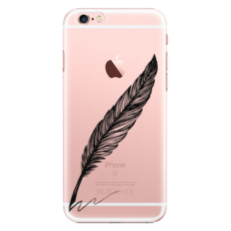 Plastové puzdro iSaprio - Writing By Feather - black - iPhone 6 Plus/6S Plus