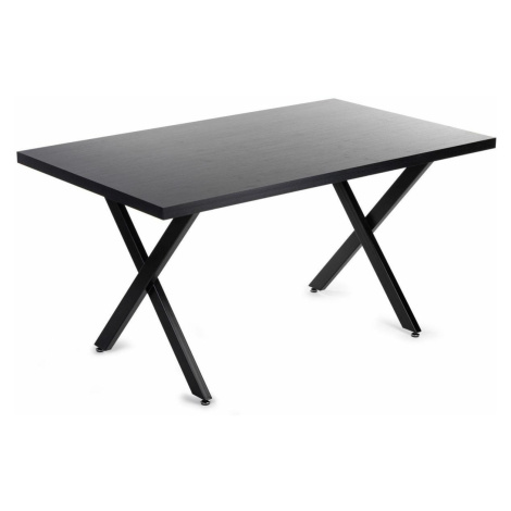 Jedálenský stôl STORMI 150 cm čierny DekorStyle