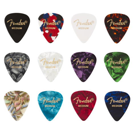 Fender 351 Celluloid Picks Medley Medium