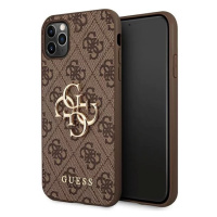 Kryt Guess GUHCN584GMGBR iPhone 11 Pro brown hardcase 4G Big Metal Logo (GUHCN584GMGBR)