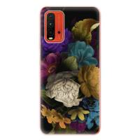 Odolné silikónové puzdro iSaprio - Dark Flowers - Xiaomi Redmi 9T