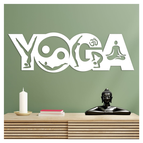 Drevený nápis na stenu - Yoga