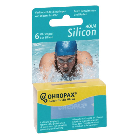 OHROPAX Silicon Aqua Ušné vložky v krabičke 6 ks