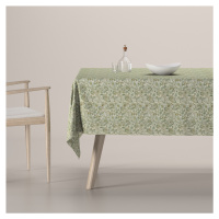 Dekoria Obrus na stôl obdĺžnikový, zeleno - pomarančové vzory na béžovom podklade, Flowers, 143-