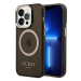 Kryt Guess GUHMP14XHTCMK iPhone 14 Pro Max 6,7" black hard case Gold Outline Translucent MagSafe