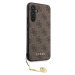 Guess 4G Charms Zadný Kryt pre Samsung Galaxy A54 5G Brown