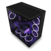 NZXT case H9 Flow Dual-chambers ATX / 4x120mm fan / až 10xfan / mesh top / glass side panel, fro