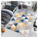 TA Modro-sivý vzorovaný koberec Nico Rozmer: 200x290 cm