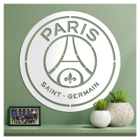 Drevené futbalové logo na stenu - PSG, Biela