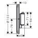 Hansgrohe ShowerSelect Comfort S, termostat pod omietku pre 1 spotrebič a ďalší výtok, kartáčova