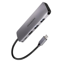 Axagon HMC-5, USB 3.rozbočovač 2. generácie, 2x porty USB-A, HDMI, slot SD/microSD, 100W PD, 20c