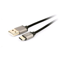 Kabel CABLEXPERT CCB-mUSB2B-AMCM-6 USB 2.0 AM na Type-C kabel (AM/CM), 1,8m, opletený, černý, bl