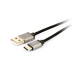 Kabel CABLEXPERT CCB-mUSB2B-AMCM-6 USB 2.0 AM na Type-C kabel (AM/CM), 1,8m, opletený, černý, bl