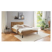 Hnedá čalúnená dvojlôžková posteľ 140x200 cm Empire – Meise Möbel