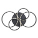 Čierne LED stropné svietidlo 49.5x65.5 cm Cires – Trio