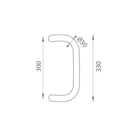 WA - MADLO M2 WA/C-DHP ks NEL - nerez lesklá O 30 300 mm