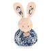 Plyšový zajačik na maznanie Doudou Boule 3v1 Doudou et Compagnie modrý 25 cm od 0 mes