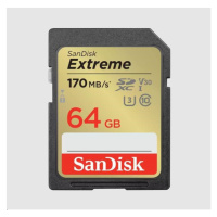 SanDisk SDXC karta 64GB Extreme (170 MB/s Class 10, UHS-I U3 V30)